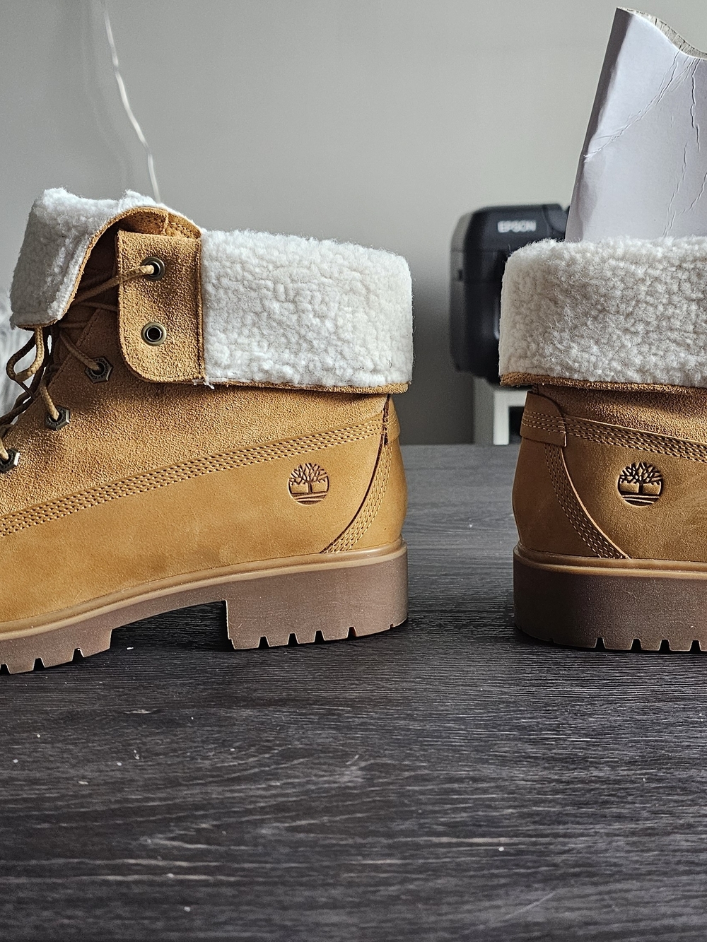 Timberland Wheat Tan Combat Moto Boots - Picture 2 of 8